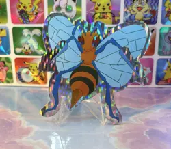 Pokemon Vintage Pocket Monsters Vending HOLO Prism Sticker 90s Nintendo Beedrill - Image 1