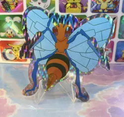 Pokemon Vintage Pocket Monsters Vending HOLO Prism Sticker 90s Nintendo Beedrill - Image 2