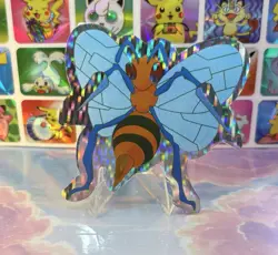 Pokemon Vintage Pocket Monsters Vending HOLO Prism Sticker 90s Nintendo Beedrill - Image 3