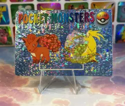 Pokemon Evolution Vintage Pocket Monsters Vending HOLO Prism Sticker 1998 Bandai - Image 2
