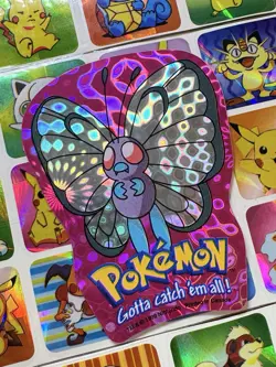 Pokemon Butterfree Holo Vintage Pocket Monsters Vending Machine Sticker Konica - Image 1