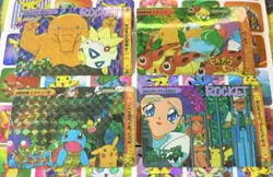 Pokemon Vintage Pocket Monsters Vending HOLO Prism (4x) Stickers 1998 Nintendo - Image 3