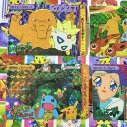 Pokemon Vintage Pocket Monsters Vending HOLO Prism (4x) Stickers 1998 Nintendo - Image 5