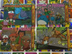 Pokemon Vintage Pocket Monsters Vending HOLO Prism (4x) Stickers 1998 Nintendo - Image 3