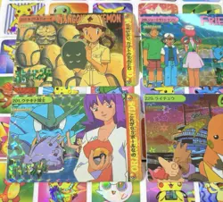 Pokemon Vintage Pocket Monsters Vending HOLO Prism (4x) Stickers 1998 Nintendo - Image 4