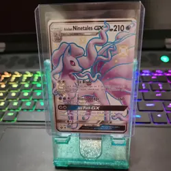 Pokemon Alolan Ninetales GX SV53/SV94 Hidden Fates Shiny Vault Shiny Holo NM - Image 1