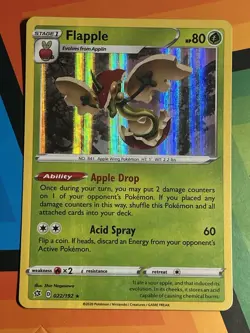 Flapple 022/192 - Swsh02 Rebel Clash Holo NM Pokemon TCG NM - Image 1