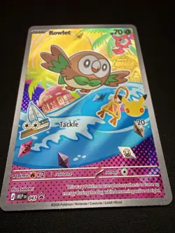 Rowlet MEP043 First Partner Illustration Rare Promo 30th Anniversary NM - Image 3