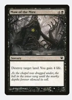 Maw of the Mire #108 Innistrad (ISD) Magic Card in Protective Sleeve - Image 1