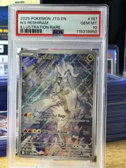 2025 Pokemon Journey Together N’s Reshiram Illustration Rare 167/159 PSA 10 - Image 1