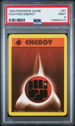 1999 POKEMON GAME BASE SET UNLIMITED 97 FIGHTING ENERGY PSA 9 MINT - Image 1