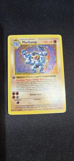 Pokemon TCG Machamp Deck Exclusives 1st Edition Shadowless 008/102 Holo Rare - Image 3