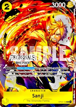 Sanji Online Regional Participant 2024 OP03-102 One Piece Card English Promo - Image 2