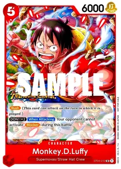 Monkey D. Luffy RARE PROMO ANNIVERSARY ALT ART ST01-012 ONE PIECE TCG NM - Image 2