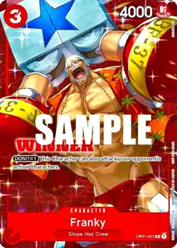 Franky RARE WINNER CHAMPIONSHIP ALT ART OP01-021 ONE PIECE TCG MINT NM - Image 1