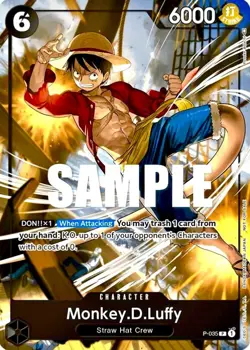 Monkey D. Luffy RARE PROMO ANNIVERSARY ALT ART P-035 ONE PIECE TCG NEAR MINT NM - Image 1