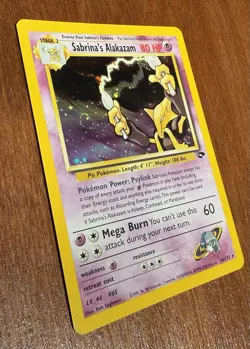 Pokemon TCG Holographic Sabrina’s Alakazam Gym Challenge Card 16/132 - Image 5