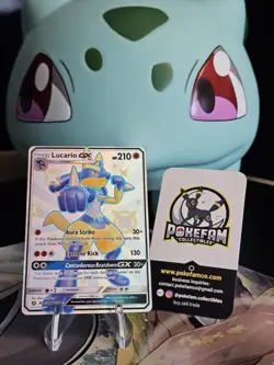 Lucario GX Full Art Holo Card SV64/SV94 Shiny Hidden Fates Pokemon TCG NM - Image 4