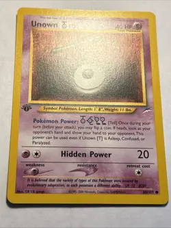 Pokemon TCG Neo Destiny 88/105 Unown [T] 1st Edition Vintage WOTC CARD NM - Image 3