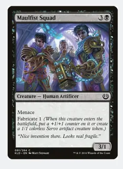 Maulfist Squad #91 Kaladesh (KLD) Magic Card in Protective Sleeve - Image 1