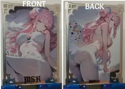 Misono Mika Double Sided Gold Metal Card MSR Goddess Story Waifu #91/100 - Image 1