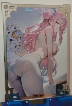 Misono Mika Double Sided Gold Metal Card MSR Goddess Story Waifu #91/100 - Image 5