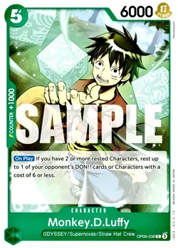 Monkey D. Luffy RARE OP09-036 Emperors In The New World One Piece Near Mint - Image 1