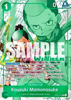 Kouzuki Mononosuke RARE WINNER CHAMPIONSHIP ALT ART OP01-041 ONE PIECE TCG NM - Image 1