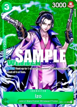 Izo RARE WINNER CHAMPIONSHIP ALT ART OP01-033 ONE PIECE TCG MINT NM - Image 2