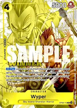 Wyper RARE WINNER PROMO ALT ART TOURNAMENT OP08-110 ONE PIECE TCG ANNIVERSARY NM - Image 1