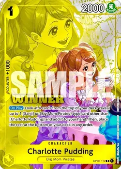 Charlotte Pudding RARE WINNER CHAMPIONSHIP ALT ART OP03-112 ONE PIECE TCG NM - Image 2