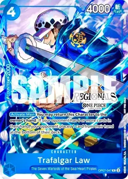 Trafalgar Law RARE REGIONALS TOURNAMENT PROMO ALT ART OP07-047 ONE PIECE TCG NM - Image 2