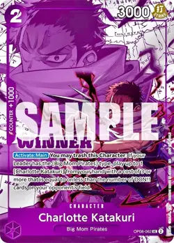 Charlotte Katakuri RARE WINNER CHAMPIONSHIP ALT ART OP08-062 ONE PIECE TCG NM - Image 2