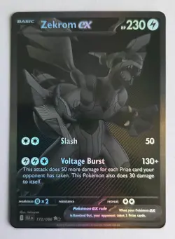 Pokemon TCG Zekrom EX Black Bolt English Card 172/086 S&V - Image 4