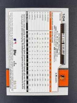 SAMUEL BASALLO 2026 Topps Series 1 - #104 (RC) Black Diamante Foil 08/10 - Image 2