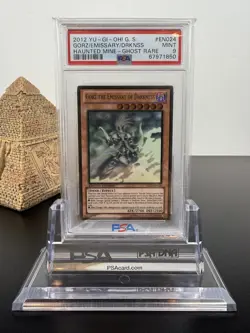 PSA 9 Gorz The Emissary of Darkness GLD5-EN024 Haunted Mine Ghost Rare - Image 1