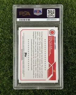 2023 Topps Chrome McDonald's All American Bronny James Aqua Wave /199 PSA 10 - Image 2