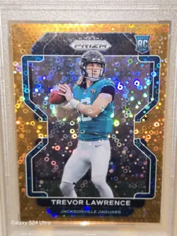 2021 Panini Trevor Lawrence Orange Disco Silver Prizm Rc #331 Psa 9🌱🔥📈📈 - Image 3