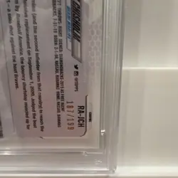 2021 Topps Chrome Jazz Chisholm Aqua Refractor Auto PSA 10 /199 - Image 3