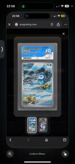 Pokemon TCG Piplup 098/094 Phantasmal Flames IR Ace 10 - Image 1