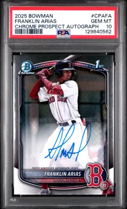 2025 BOWMAN CHROME PRSPCT AUTOS #CPAFA FRANKLIN ARIAS PSA 10 - Image 1