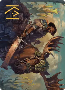 Magic Spinewoods Paladin Art Card (Gold-Stamped Signature) [Outlaws of Thunder - Image 1