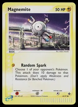 Pokemon Card - Magnemite Dragon 62/97 Reverse Holo Common - Image 1