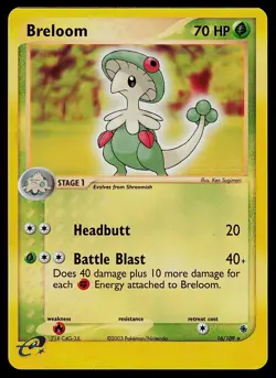 Pokemon Card - Breloom Ruby & Sapphire 16/109 Reverse Holo Rare - Image 1