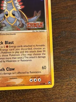 Armaldo 3/108 EX Power Keepers Stamped Set Reverse Holo Rare 2007 Pokemon Card - Image 4