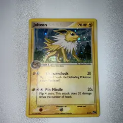 Jolteon Holo 3/17 Pop Series 3 Pokemon Card HP 2006 English #3 Vintage - Swirl - Image 1