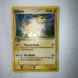 Jolteon Holo 3/17 Pop Series 3 Pokemon Card HP 2006 English #3 Vintage - Swirl - Image 3