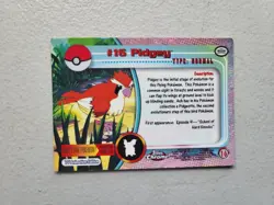 Topps Chrome Series 1 Pokemon TV Animation Card #16 Pidgey Base Chrome MP - Image 2