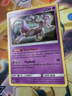 Mewtwo SM214 Holo Swirl Black Star Promo 2019 Pokemon Card Near Mint - Image 2