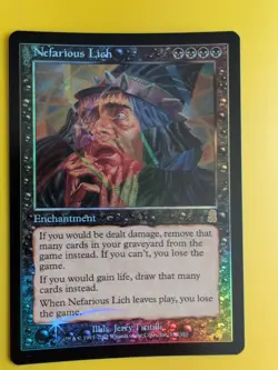 Nefarious Lich. Enchantment MTG Card. Odyssey.Old Border FOIL. - Image 2